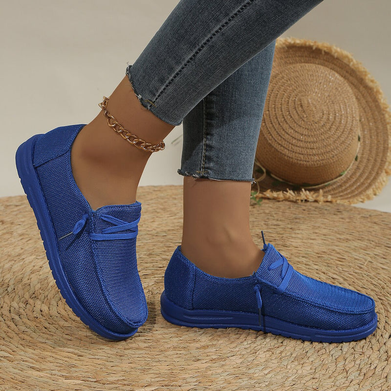 Mocassins Plats à Lacets – Confort Grande Taille