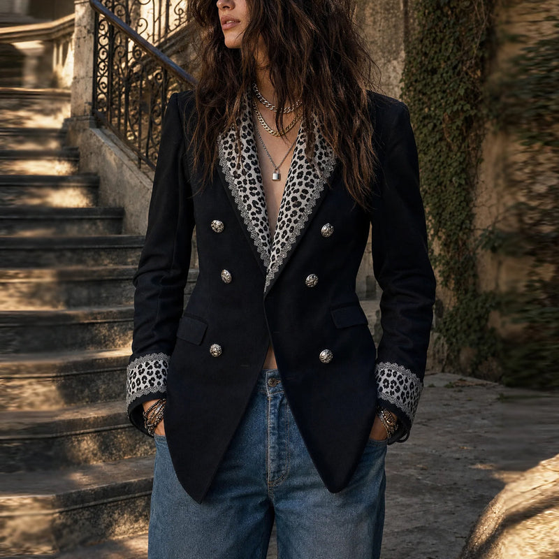 Manteau Croisé Bicolore – Petit Tailleur Automne-Hiver