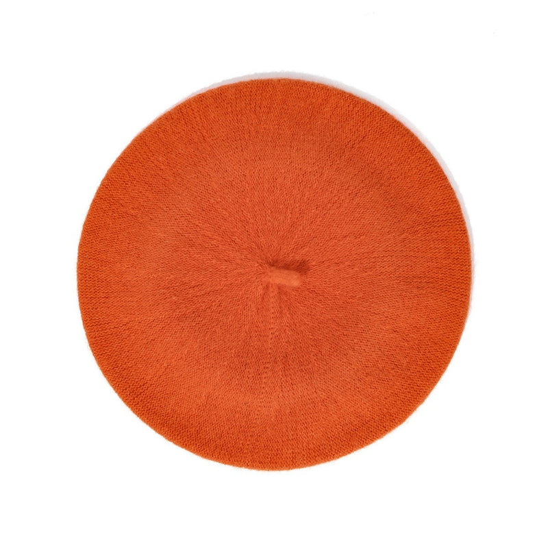Béret Femme en Laine avec Nœud Perlé