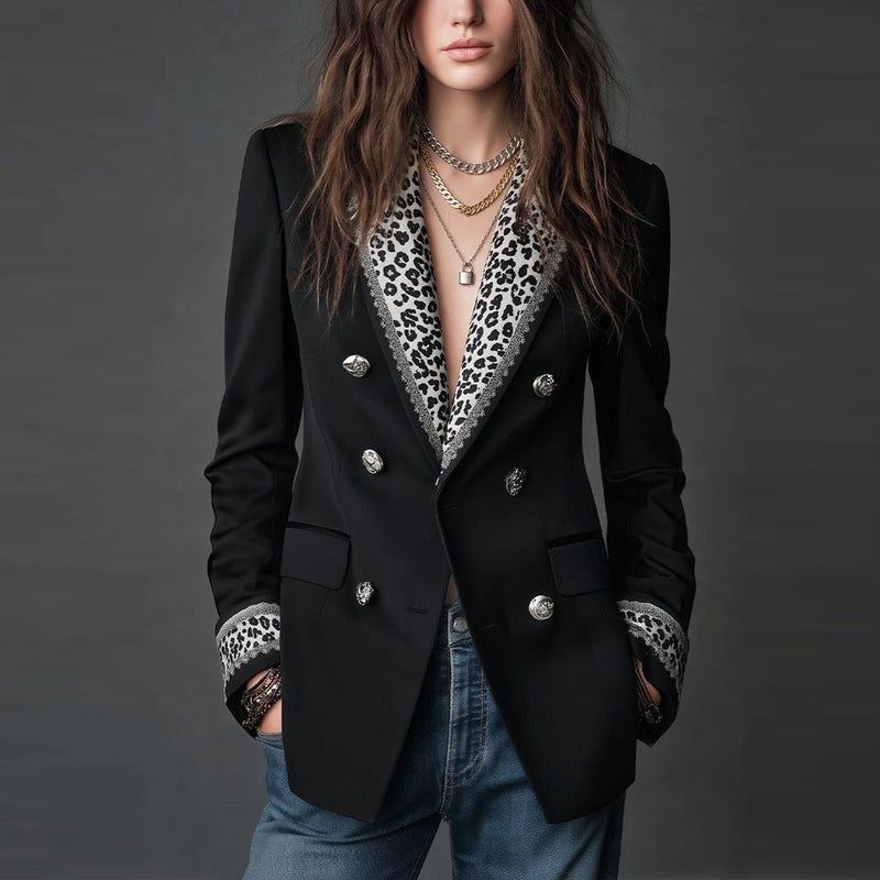 Manteau Croisé Bicolore – Petit Tailleur Automne-Hiver