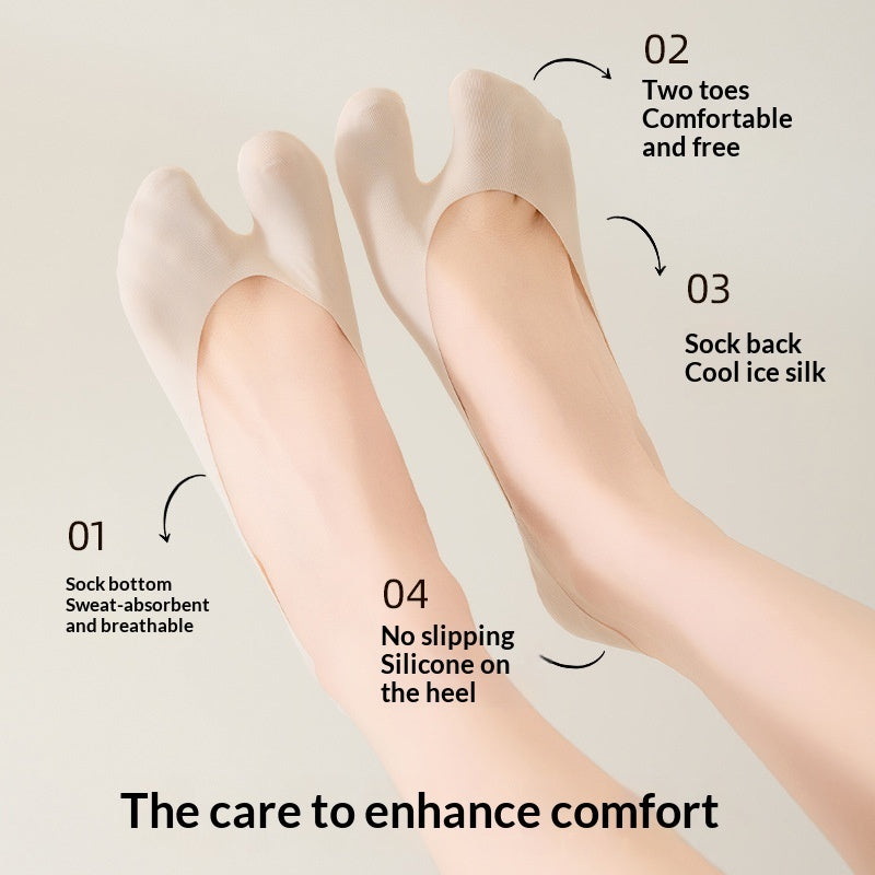 Chaussettes Invisibles Femme à Deux Doigts